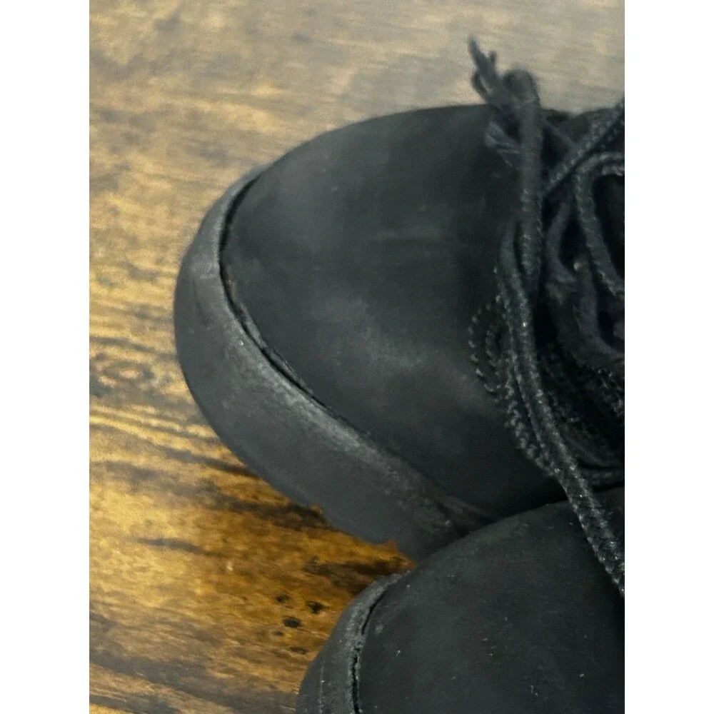 Timberland Kids Field Boots In Black Nubuck Leather Size 1.5 M Youth